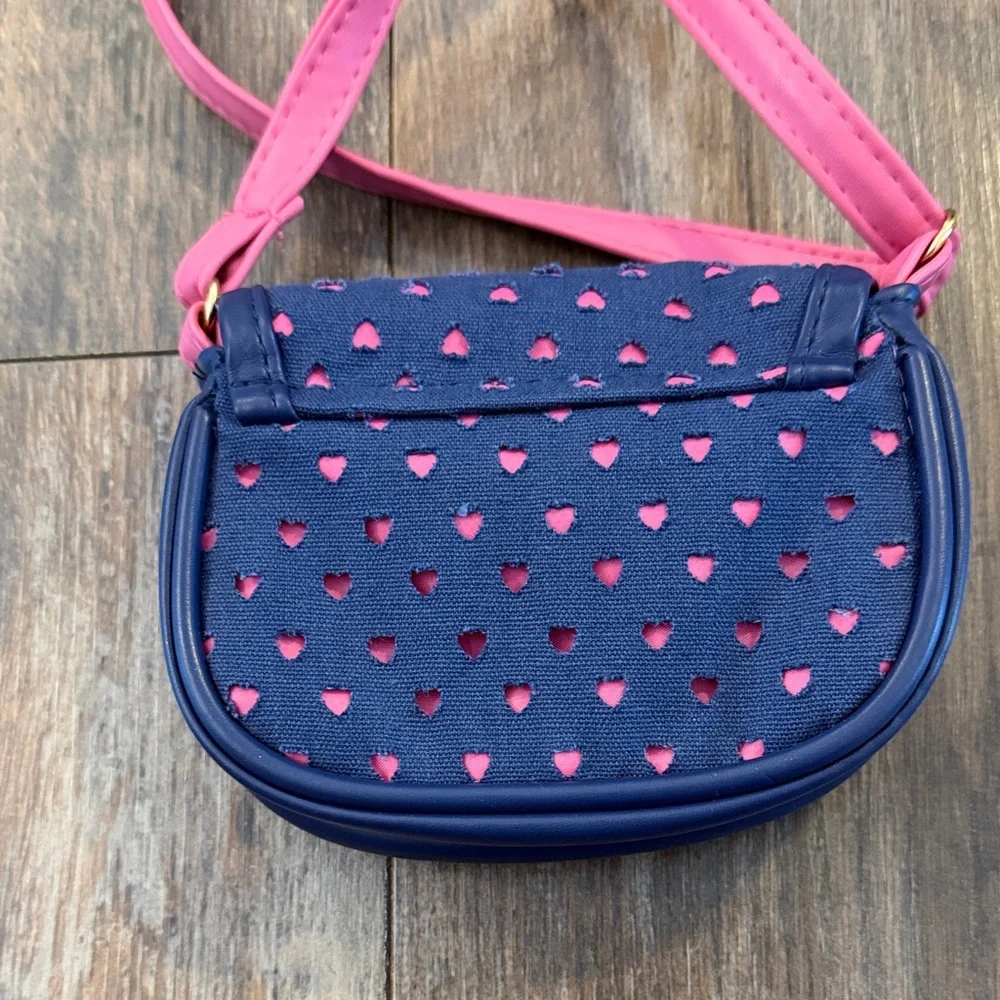 Claire's Navy and Pink Heart Bag